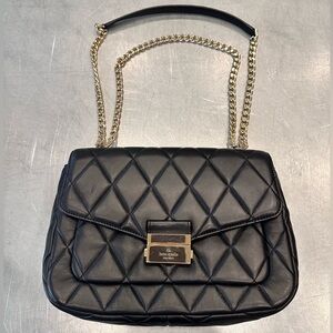 Kate Spade Black Quilted Leather Shoulder Bag
